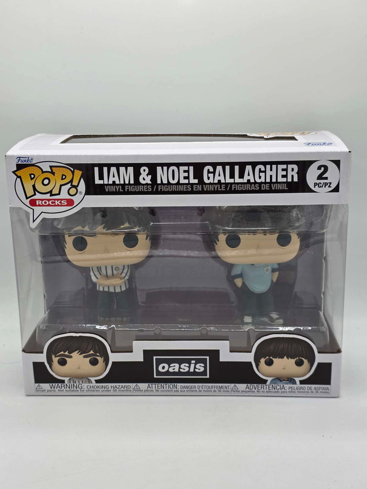 Slight Damaged Box | LIAM AND NOEL GALLAGHER | Oasis | Funko Pop Rocks 2 Pack