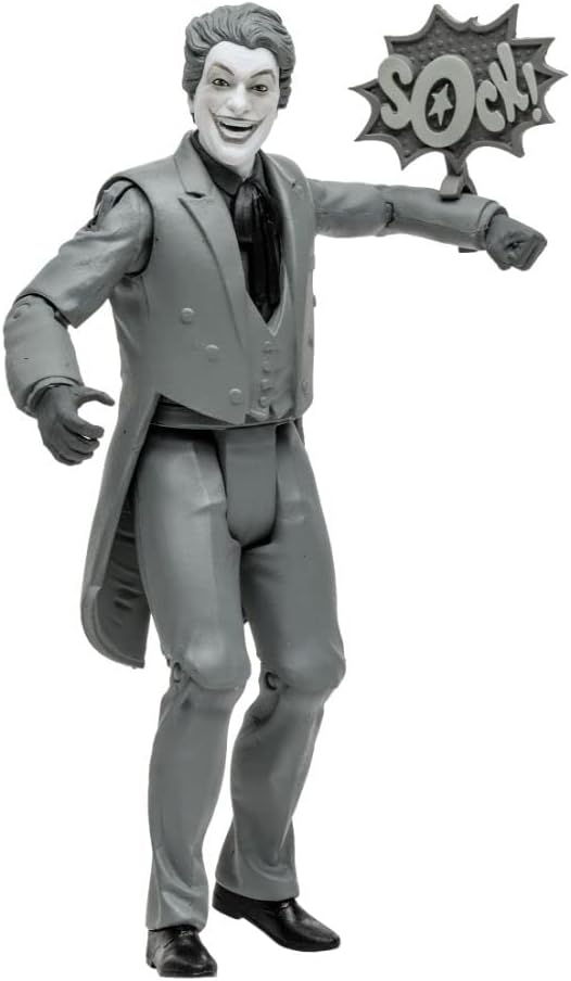 Batman Classic TV Series | DC Retro The Joker (Black and White) | 5 inch Figure | McFarlane Toys