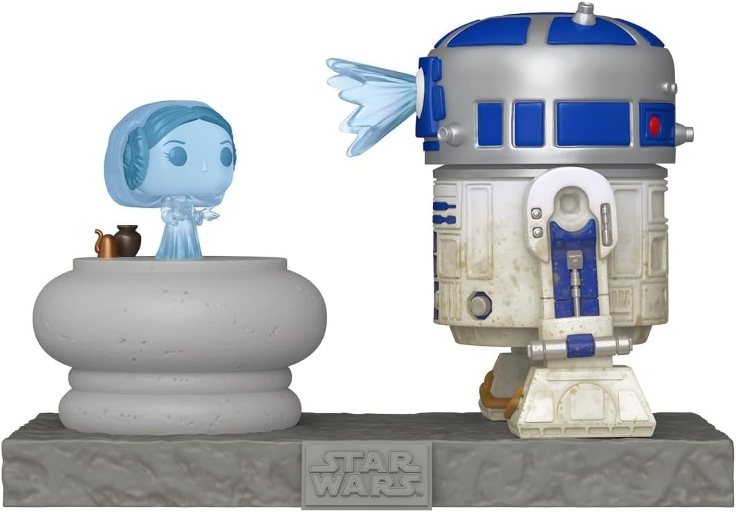 Slight Damaged Box | R2-D2 WITH PRINCESS LEIA HOLOGRAM | Funko Pop Star Wars #766