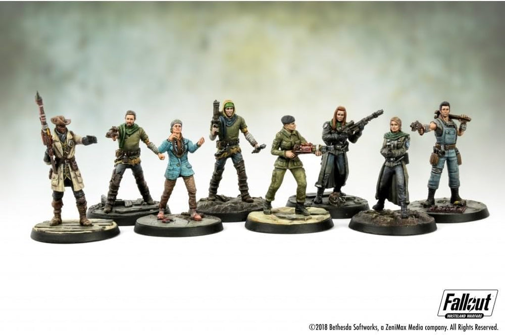Fallout | 8 Miniatures | Wasteland Warfare | Survivors Core Box