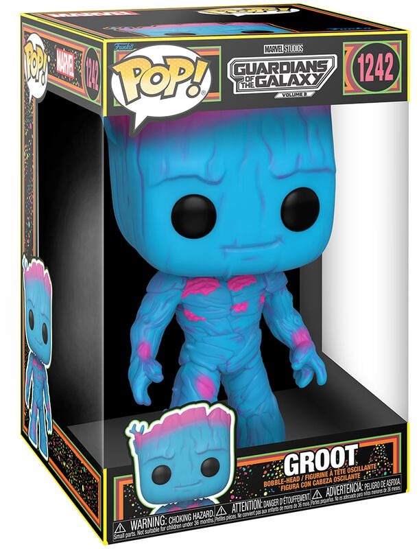Funko Pop Marvel | Guardians of The Galaxy 3 | Groot Blacklight #1242 10" inch