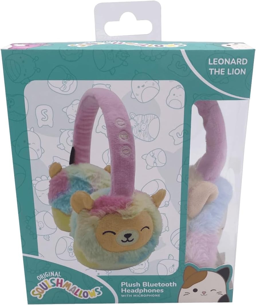 Squishmallows | Leonard The Lion | Plush Bluetooth Headphones With Built-in Microphone