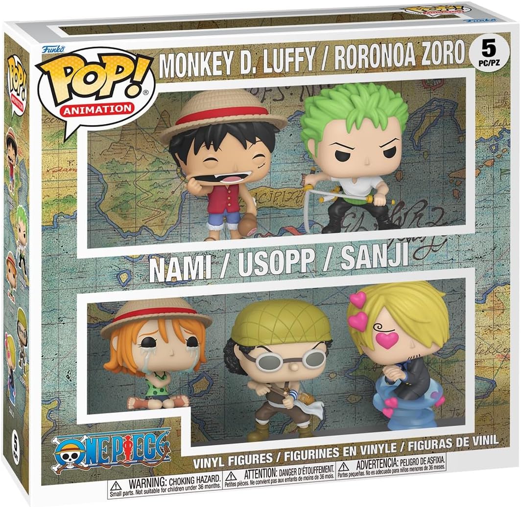 Funko Pop! Animation One Piece MONKEY D. LUFFY / RORONOA ZORO / NAMI / USOPP / SANJI 5-Pack