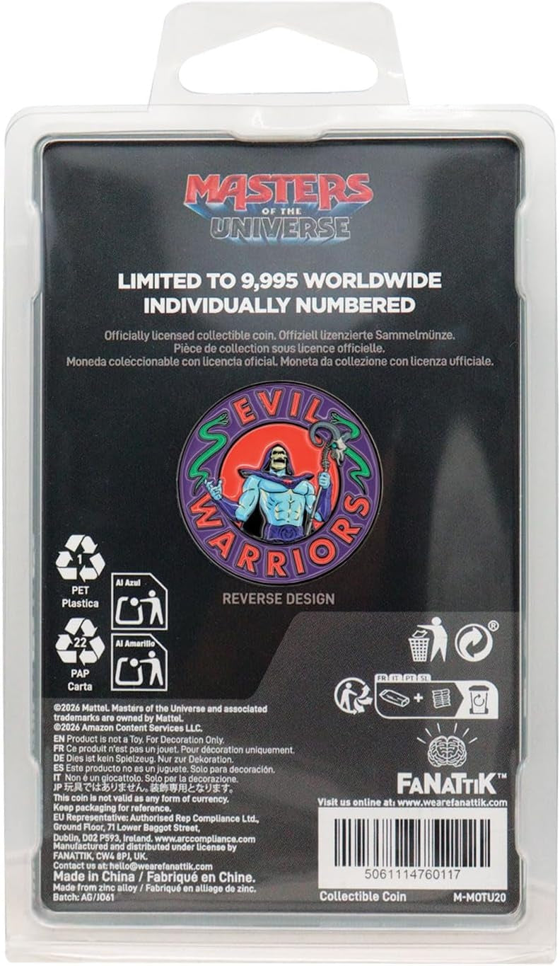Fanattik Masters of the Universe 2026 Movie Limited Edition HE-MAN & SKELETOR Collectible Coin