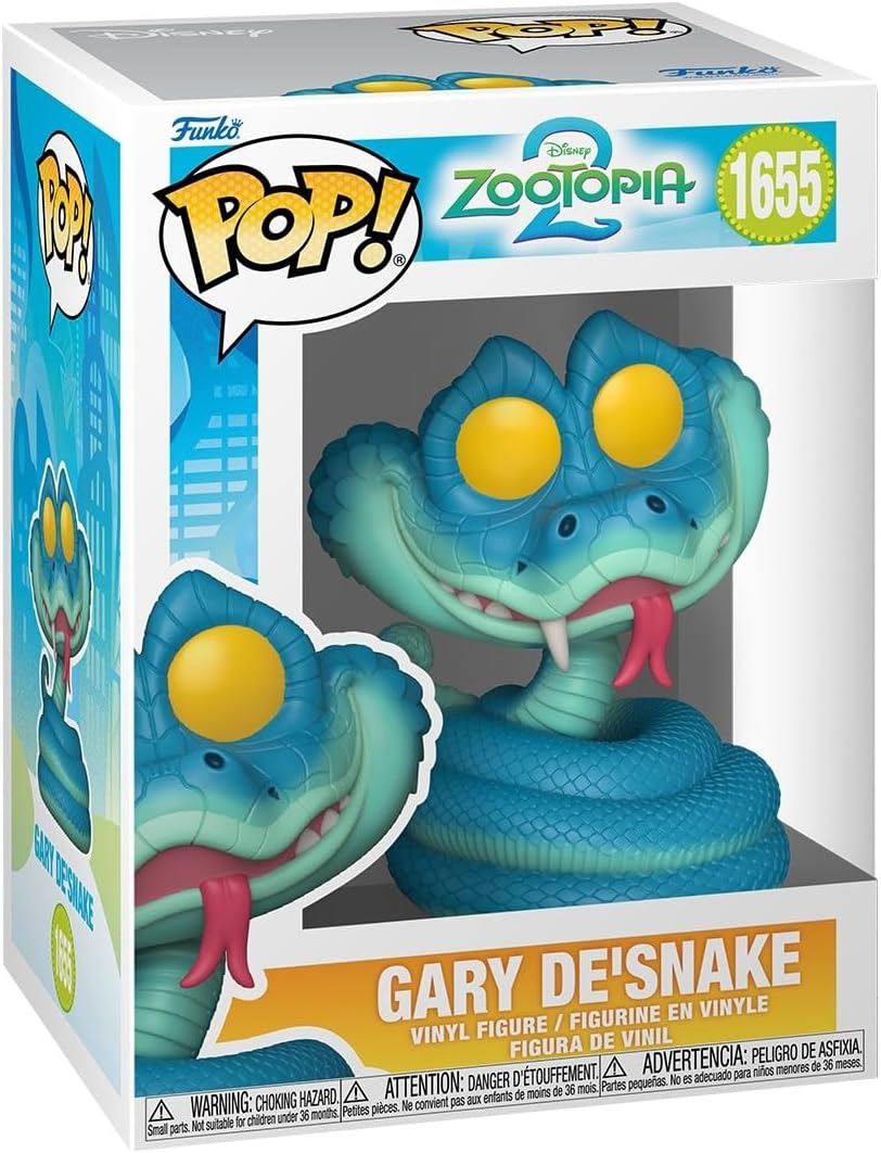 Funko Pop! vinyl figure of Gary de'Snake from Zootopia 2 in packaging