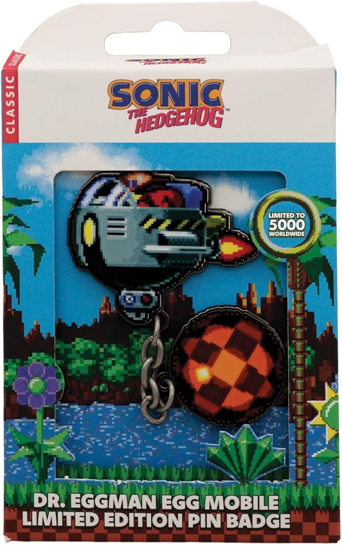 Fanattik Sonic the Hedgehog Limited Edition DR. EGGMAN Egg Mobile Pin Badge