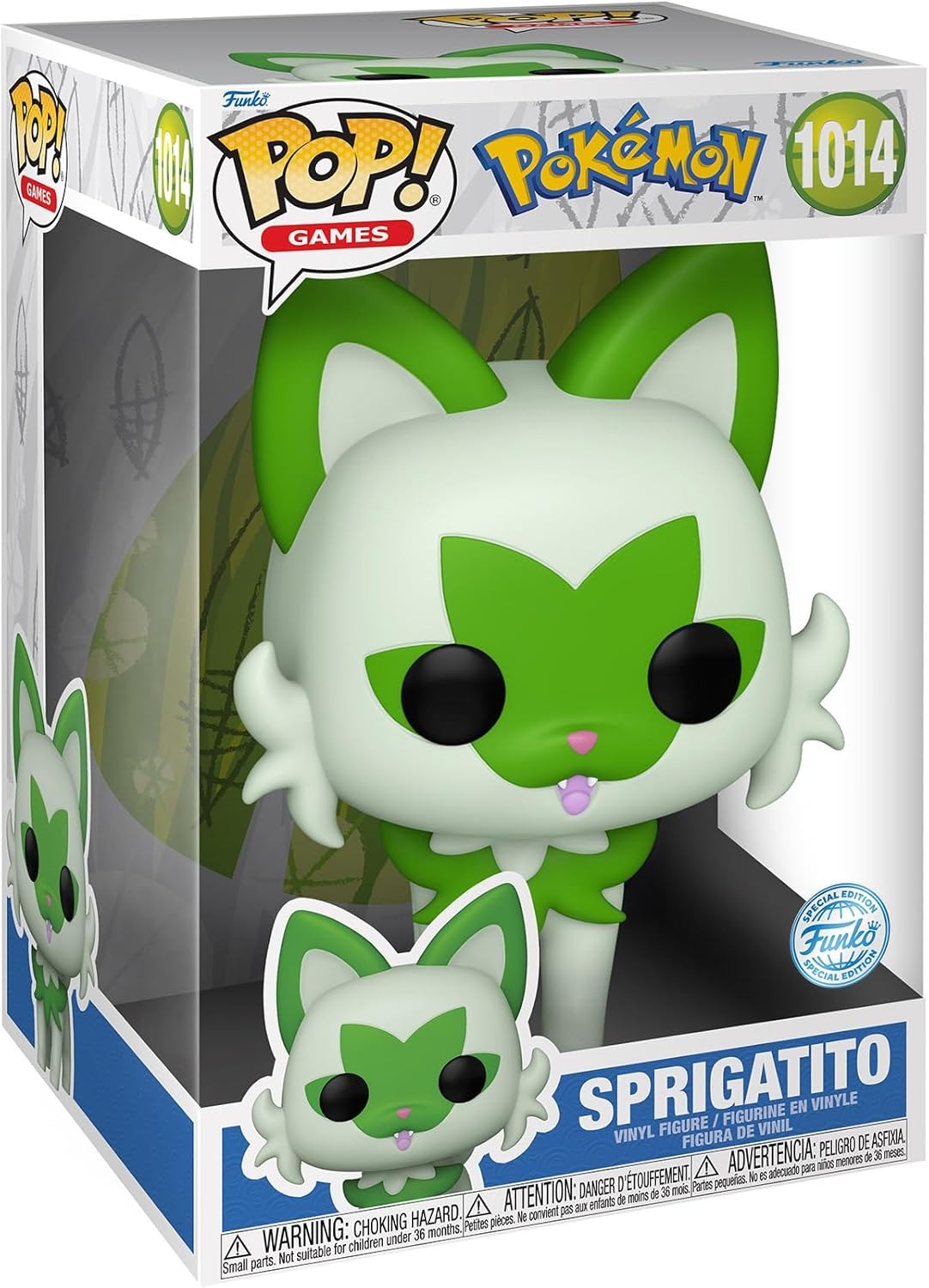 Funko Pop! Games Pokémon SPRIGATITO 10 Inch Super Sized Figure