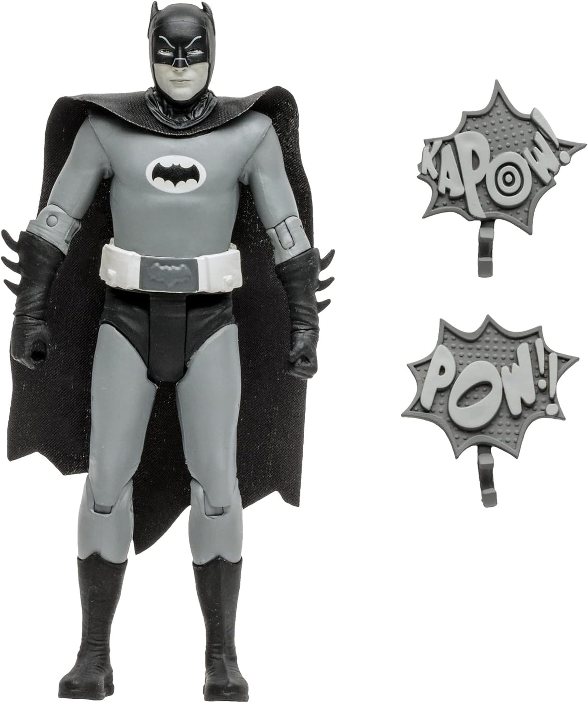 Batman Classic TV Series | DC Retro Batman (Black and White) | 5 inch Figure | McFarlane Toys