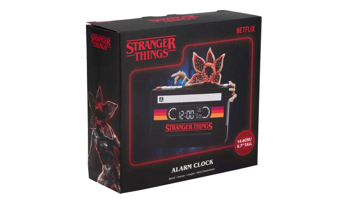 Stranger Things Demogorgon Cassette Alarm Clock - Retro 80s Style Night Light