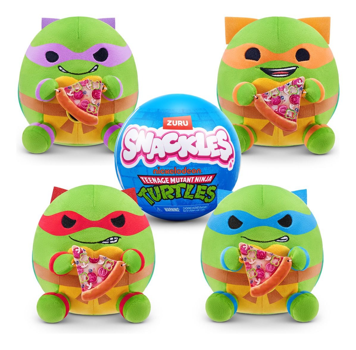 Zuru | TEENAGE MUTANT NINJA TURTLES EDITION | Snackles Plush 5 inch Assorted | Series 1