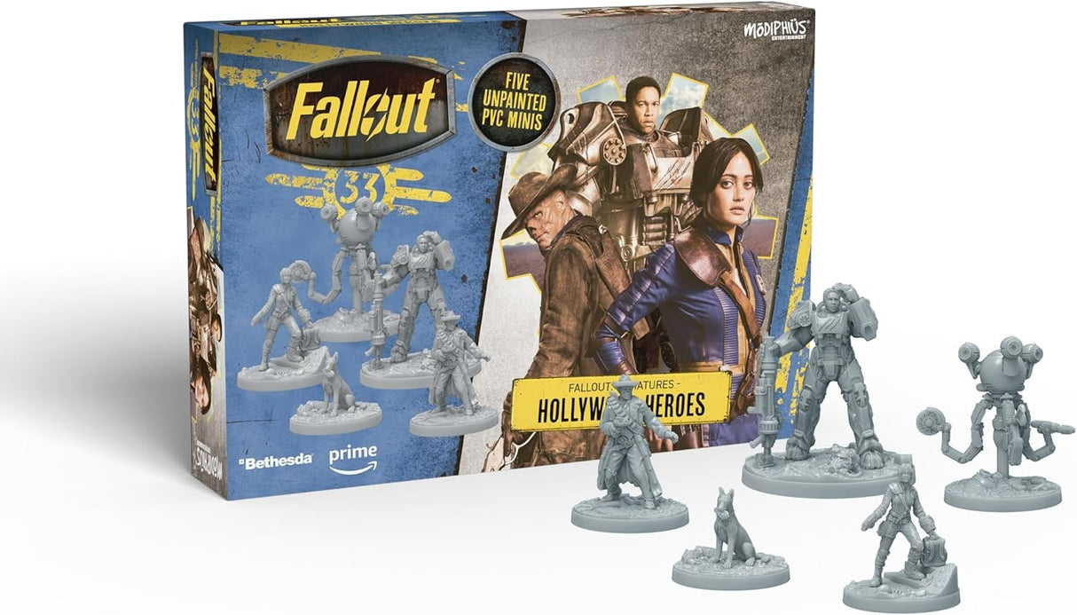 Fallout: Miniatures - Hollywood Heroes Set (Lucy, The Ghoul, Maximus, CX404 & Snip Snip)