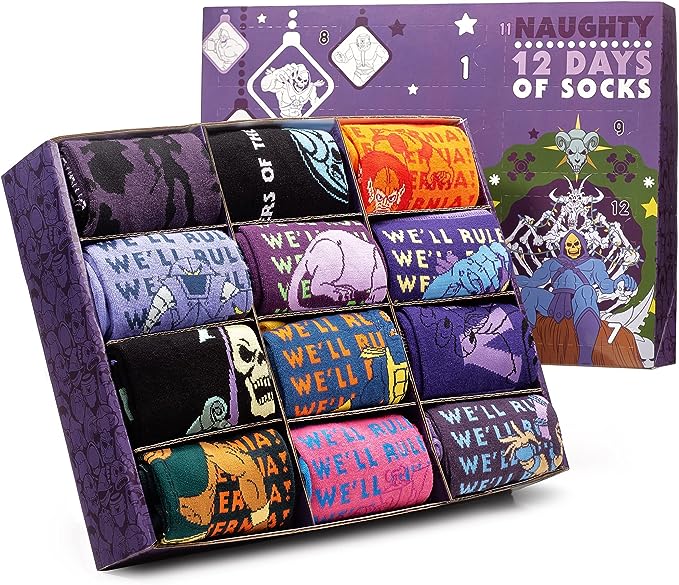 Advent Calendar | Masters Of The Universe | Skeletor | Naughty | 12 Days of Socks