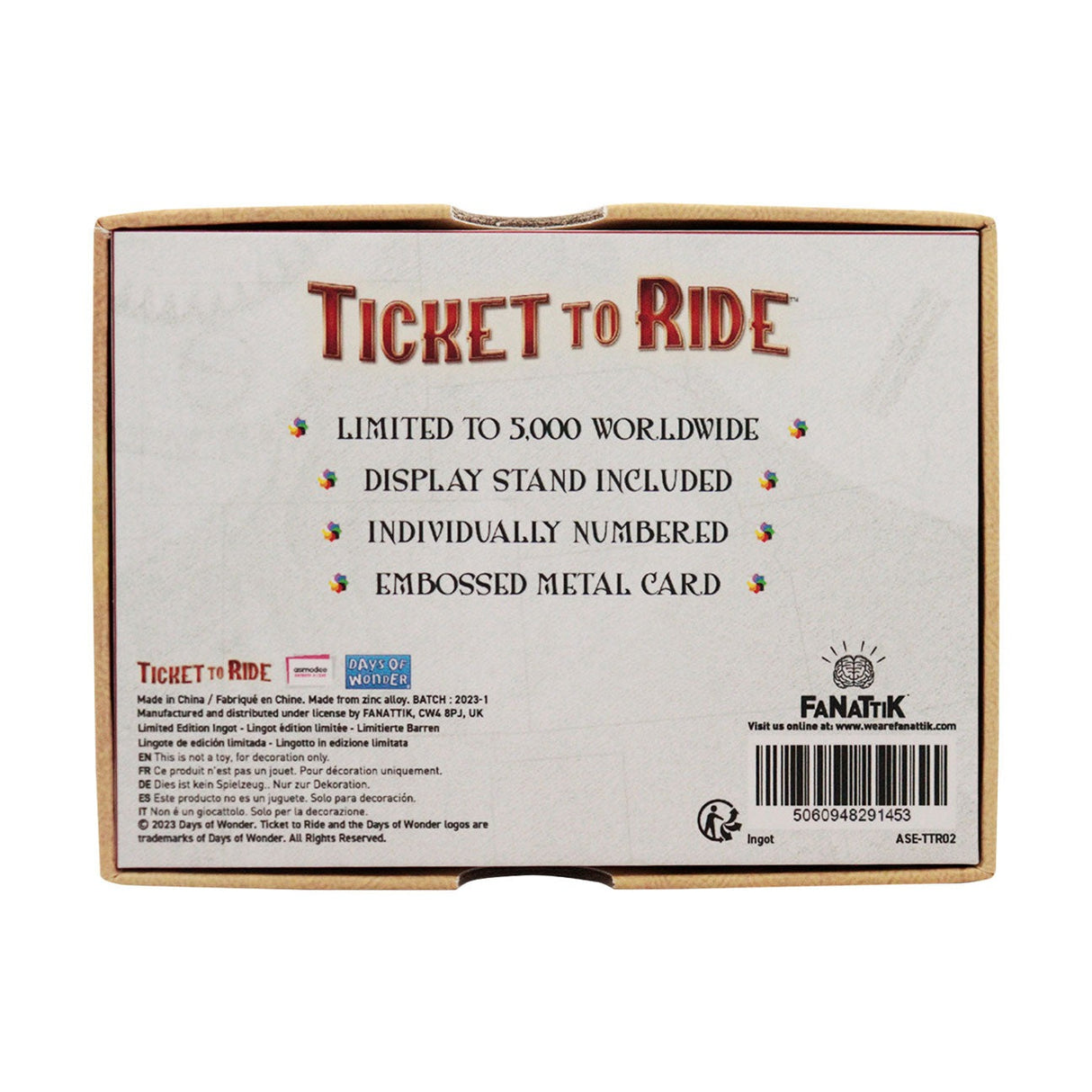 TRANS AMERICA EXPRESS INGOT | Ticket to Ride |  Limited Edition