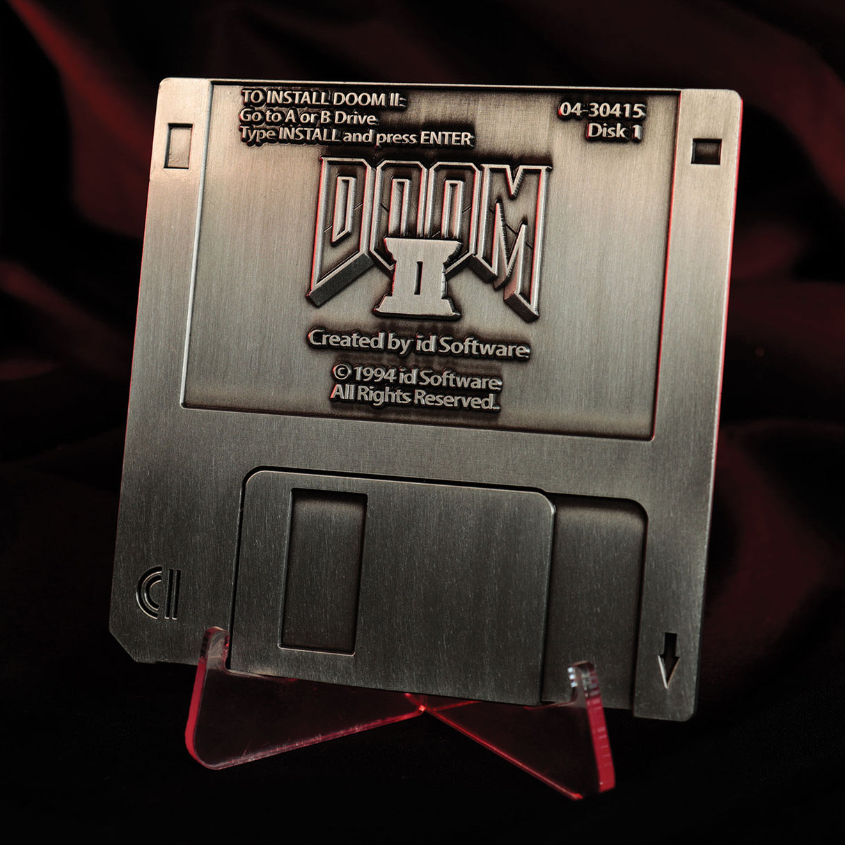 Fanattik DOOM II Limited Edition Commemorative FLOPPY DISK Metal Replica Antique Silver