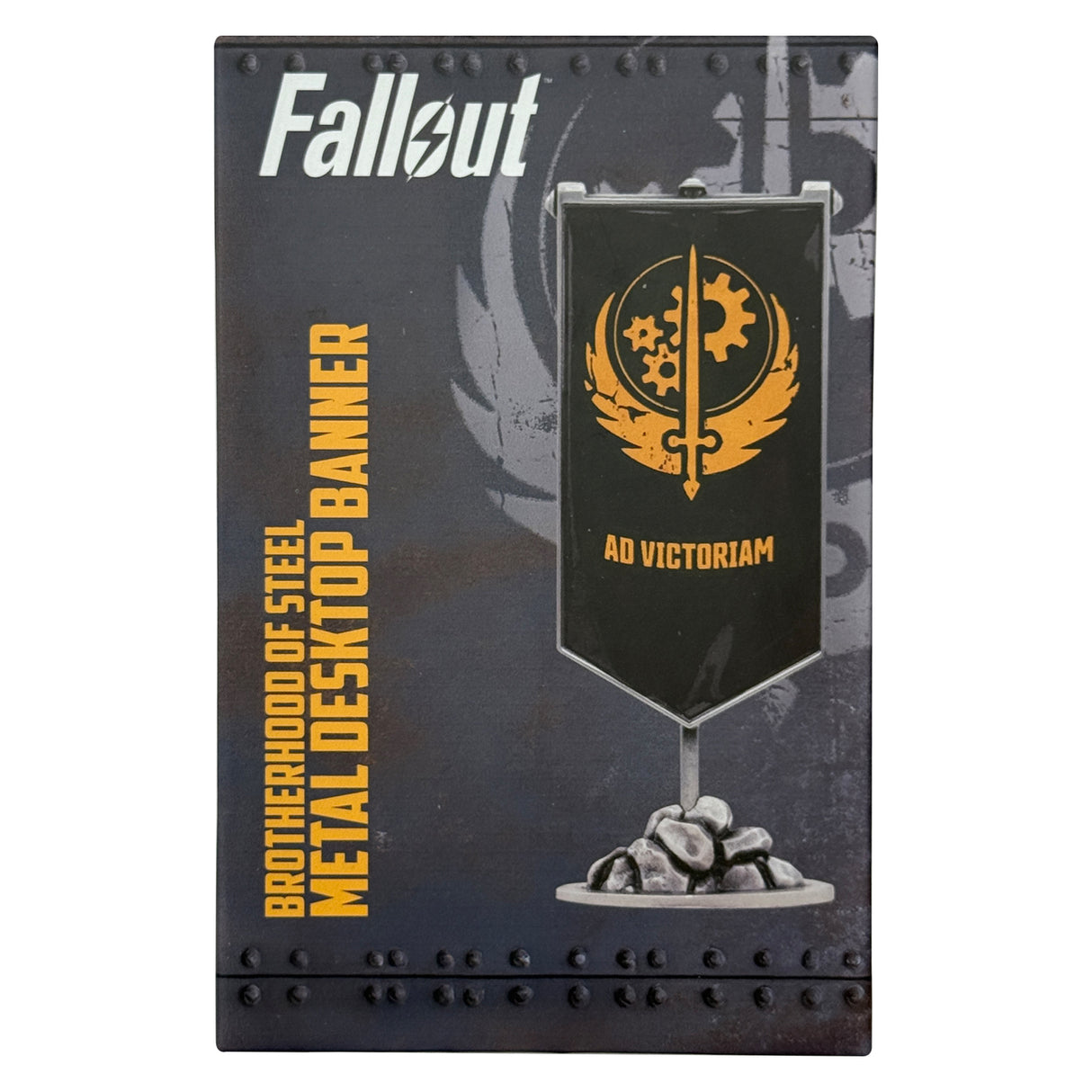 Fanattik Fallout Limited Edition BROTHERHOOD OF STEEL Metal Desktop Banner