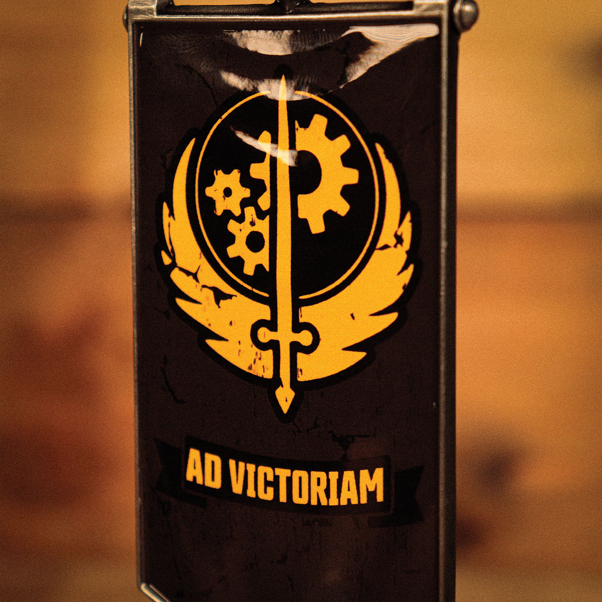 Fanattik Fallout Limited Edition BROTHERHOOD OF STEEL Metal Desktop Banner