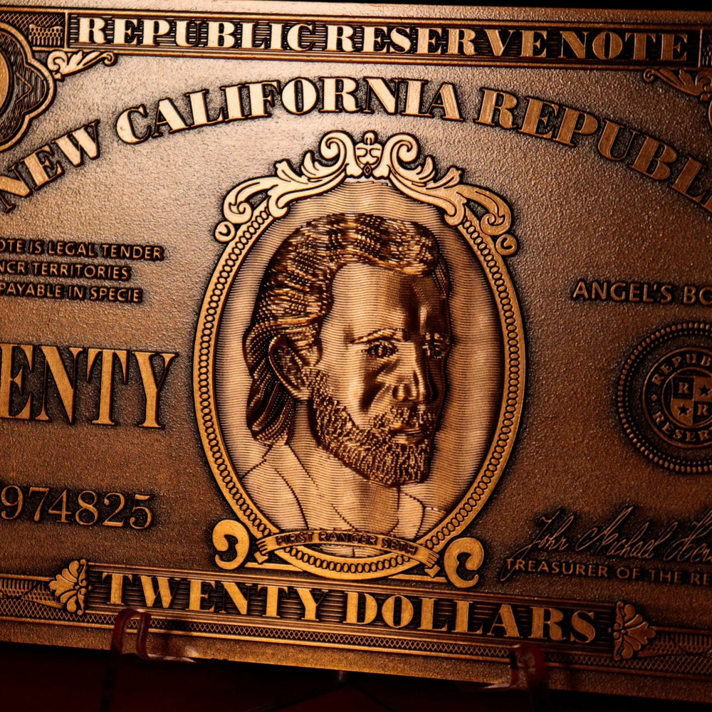 REPLICA NCR $20 BILL | Fallout New Vegas | Antique Gold Plated | Limited Edition