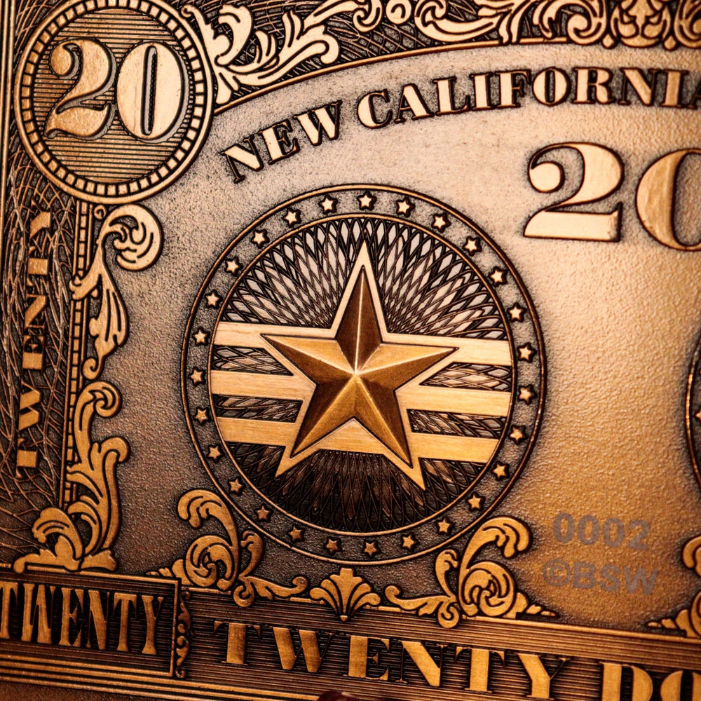 REPLICA NCR $20 BILL | Fallout New Vegas | Antique Gold Plated | Limited Edition
