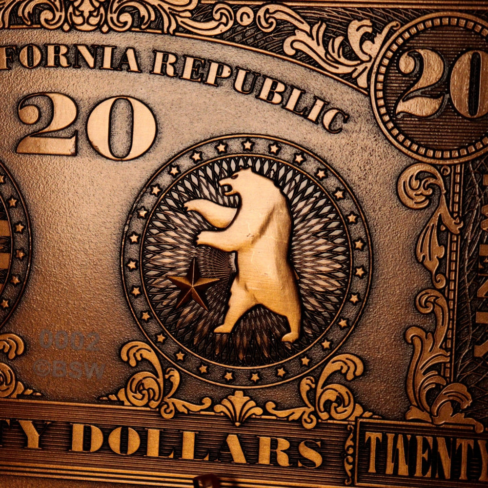 REPLICA NCR $20 BILL | Fallout New Vegas | Antique Gold Plated | Limited Edition