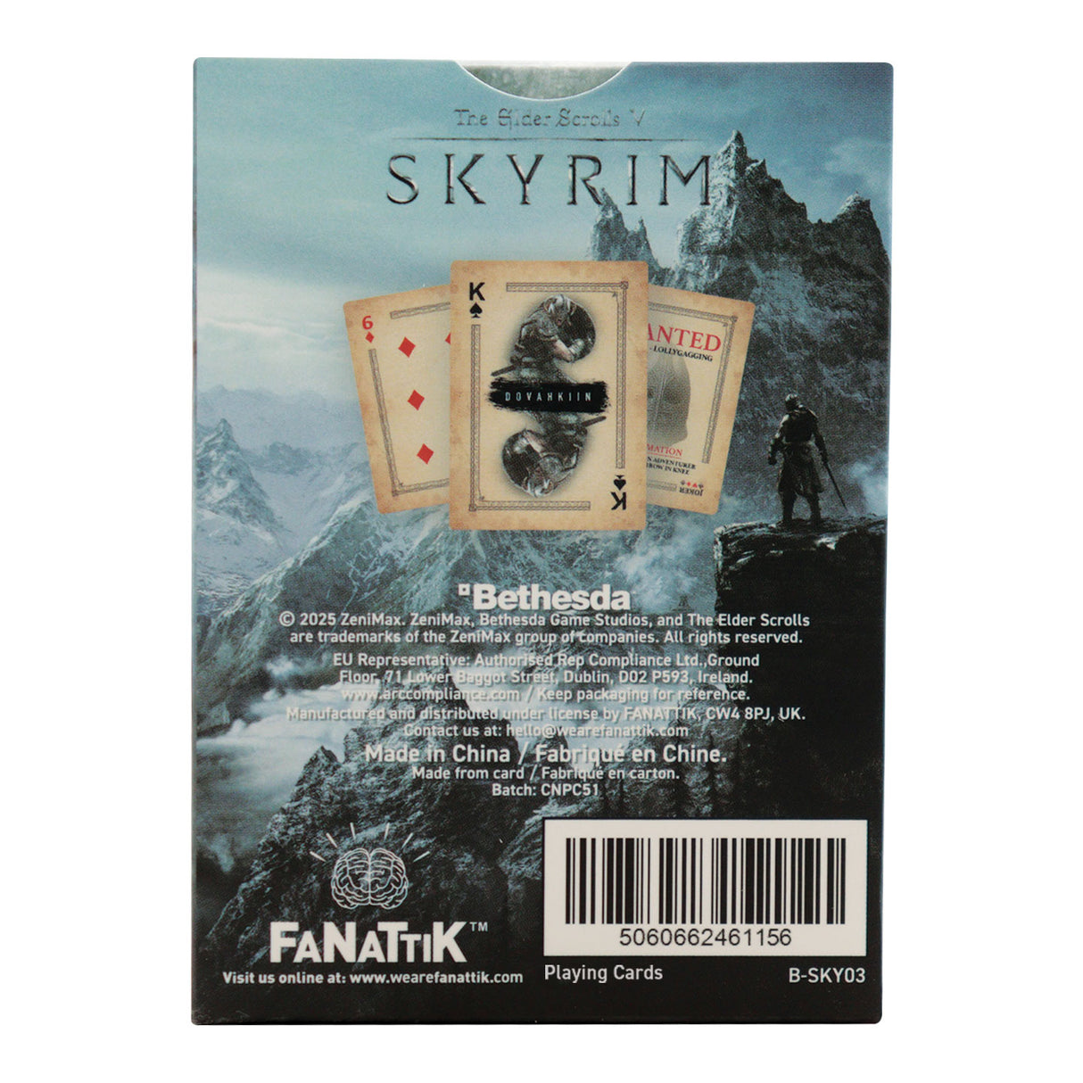 Fanattik The Elder Scrolls V: Skyrim DRAGONBORN Playing Cards Deck