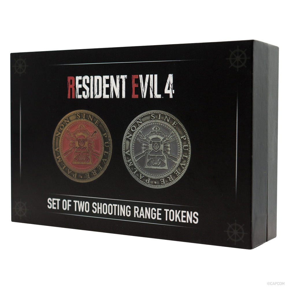 SET OF TWO METAL SHOOTING GALLERY TOKENS | Resident Evil 4 | Limited Edition