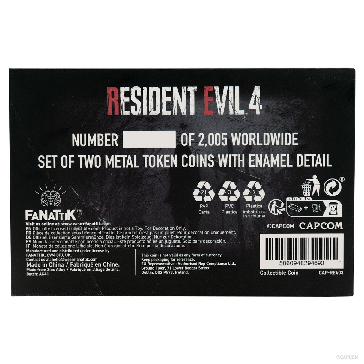 SET OF TWO METAL SHOOTING GALLERY TOKENS | Resident Evil 4 | Limited Edition