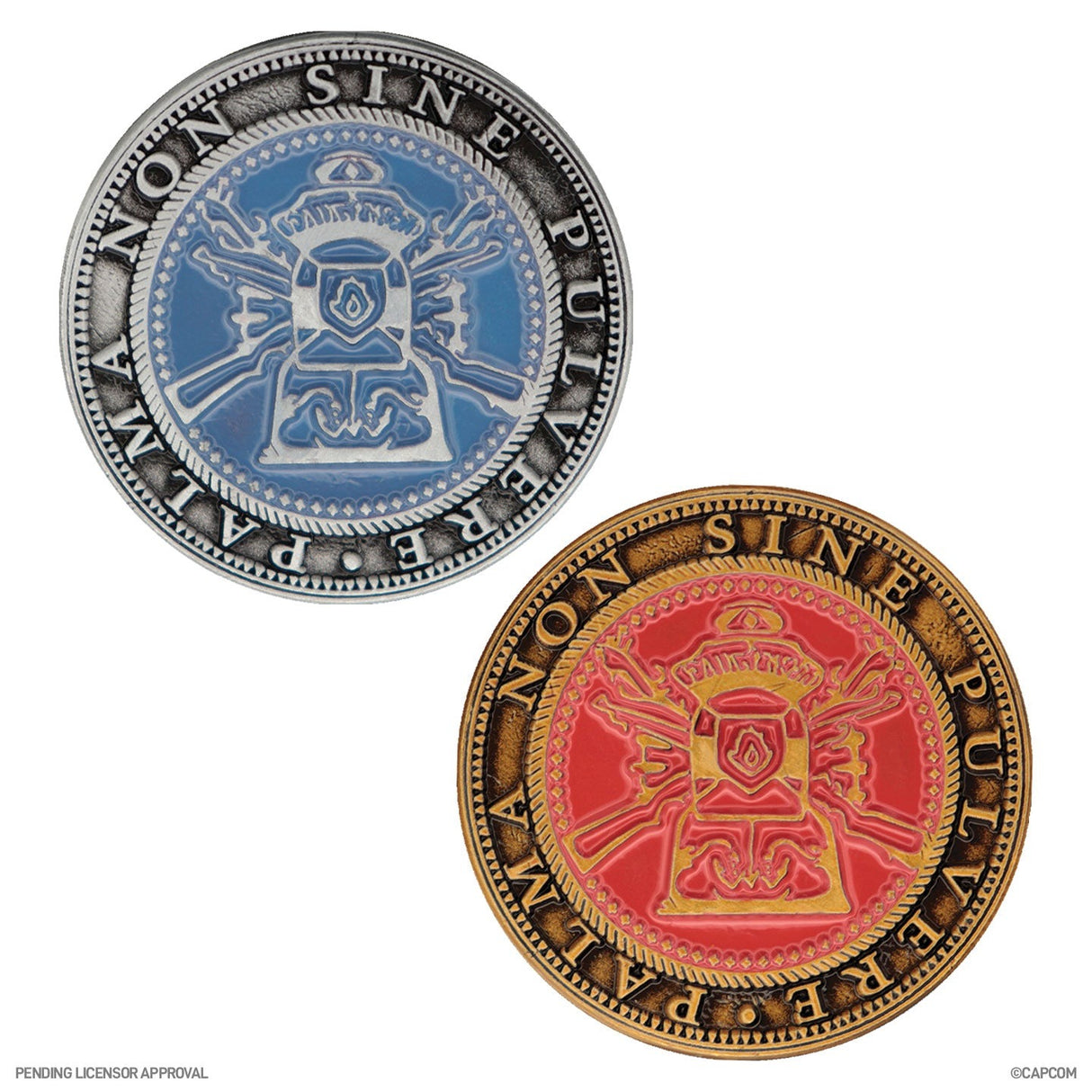 SET OF TWO METAL SHOOTING GALLERY TOKENS | Resident Evil 4 | Limited Edition