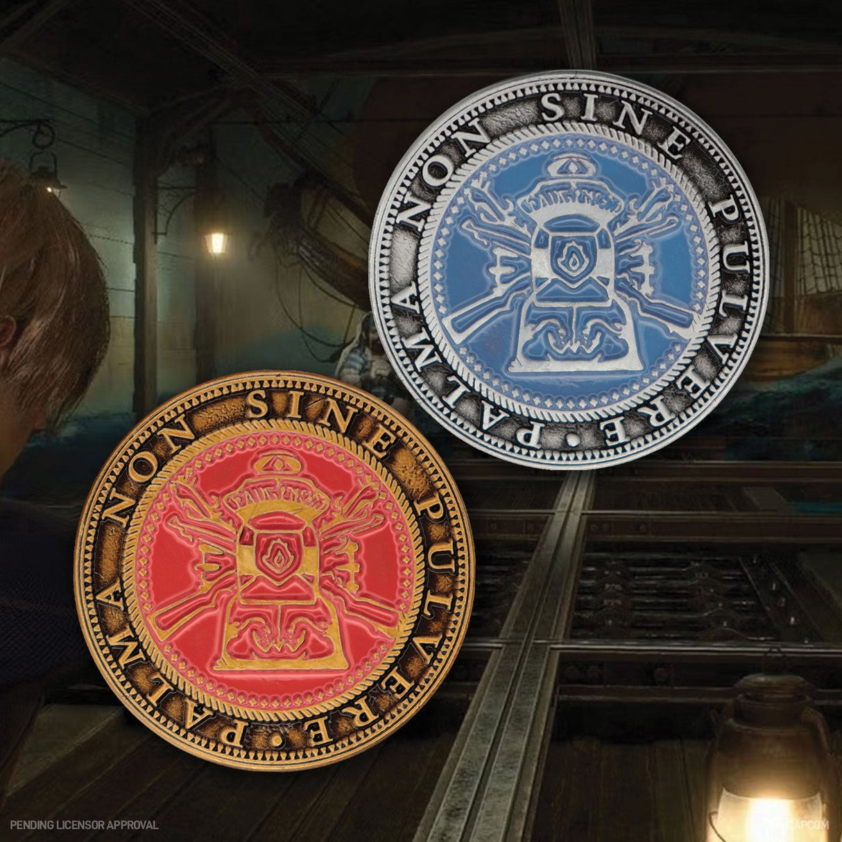 SET OF TWO METAL SHOOTING GALLERY TOKENS | Resident Evil 4 | Limited Edition