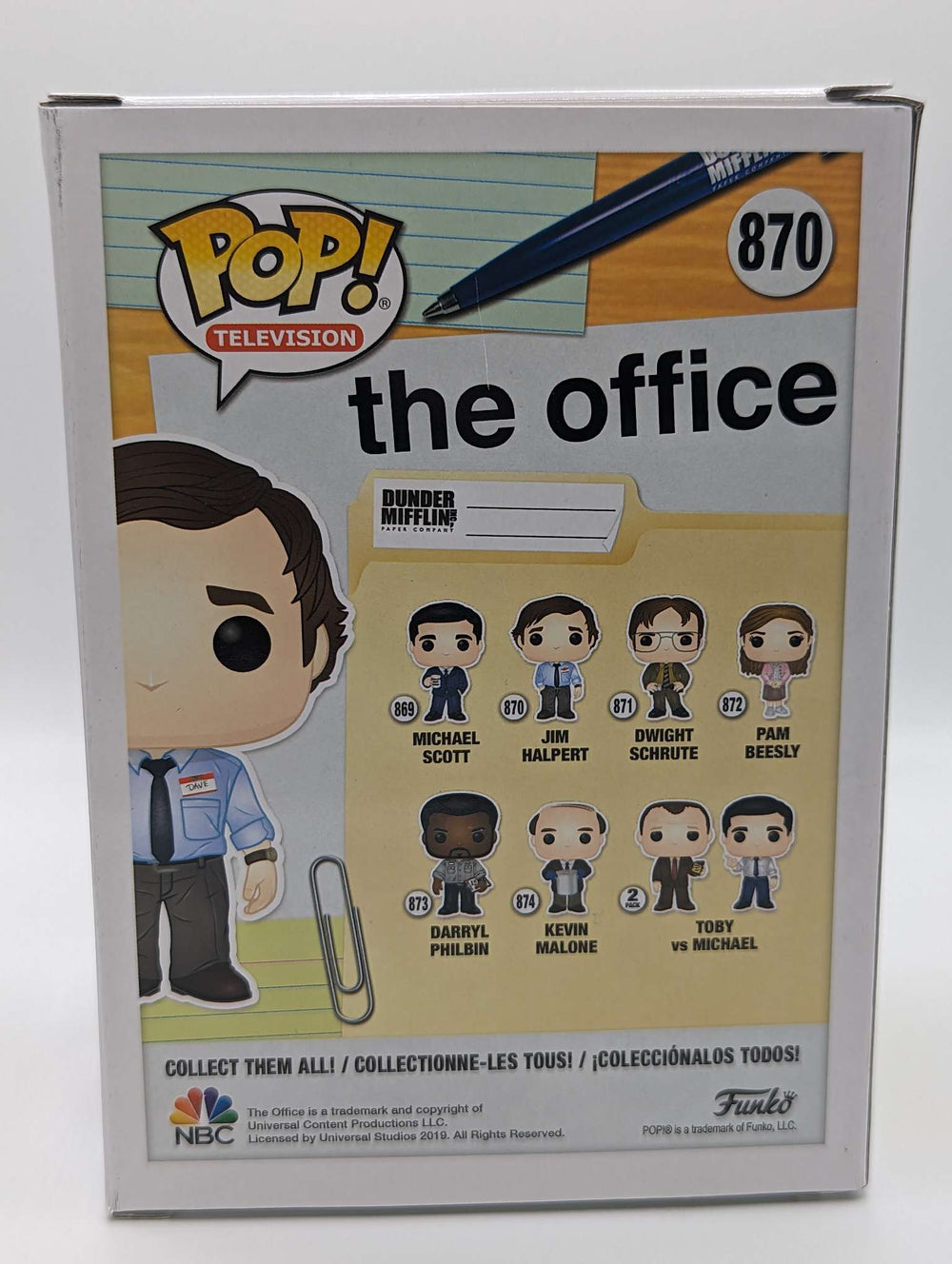 JIM HALPERT (BOOKFACE) | The Office | Funko Pop Television | Chase #870