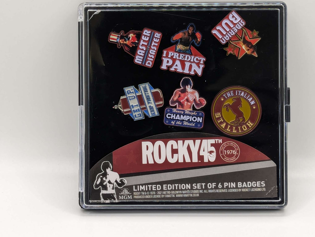 Damaged Case | Rocky 45th Limited Edition | Set of 6 Pin Badge Set