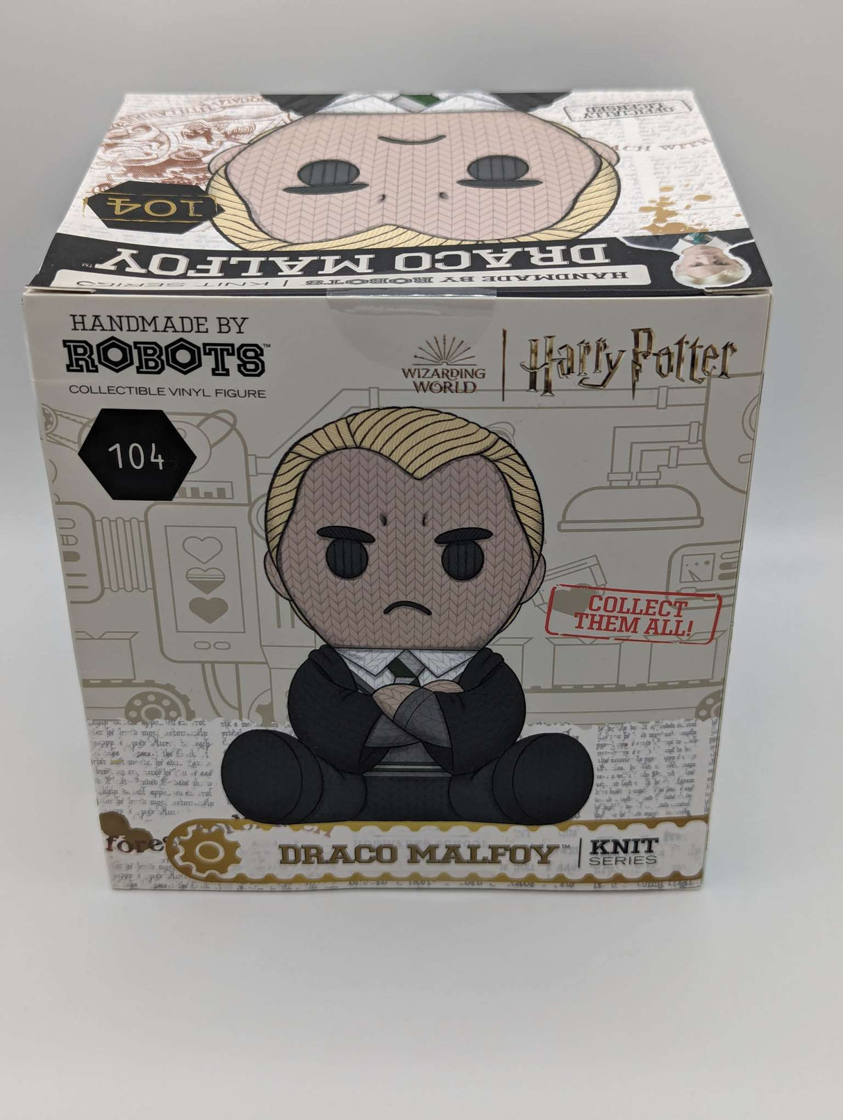 Damaged Box | Handmade by Robots | Harry Potter | Draco Malfoy Vinyl Figure | Knit Series #104