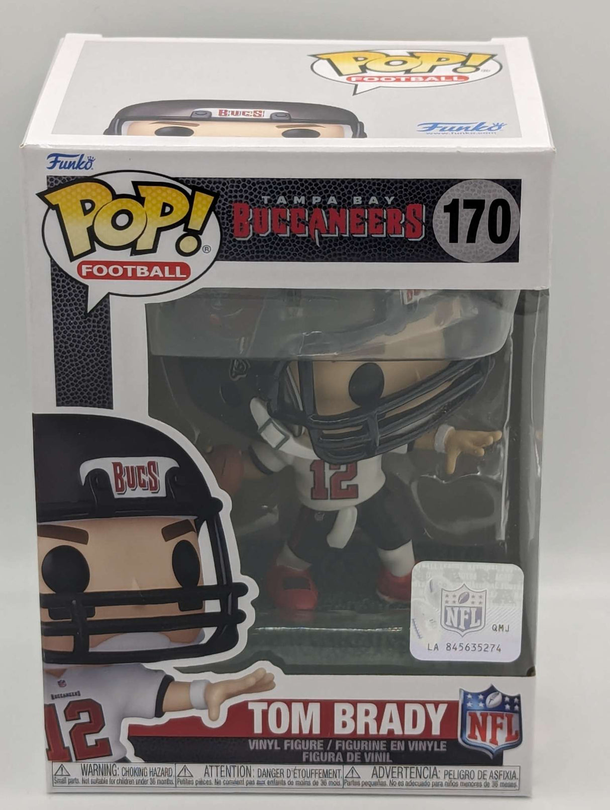 Funko Pop Football NFL | Tampa Bay Buccaneers | Tom Brady (Away) #170