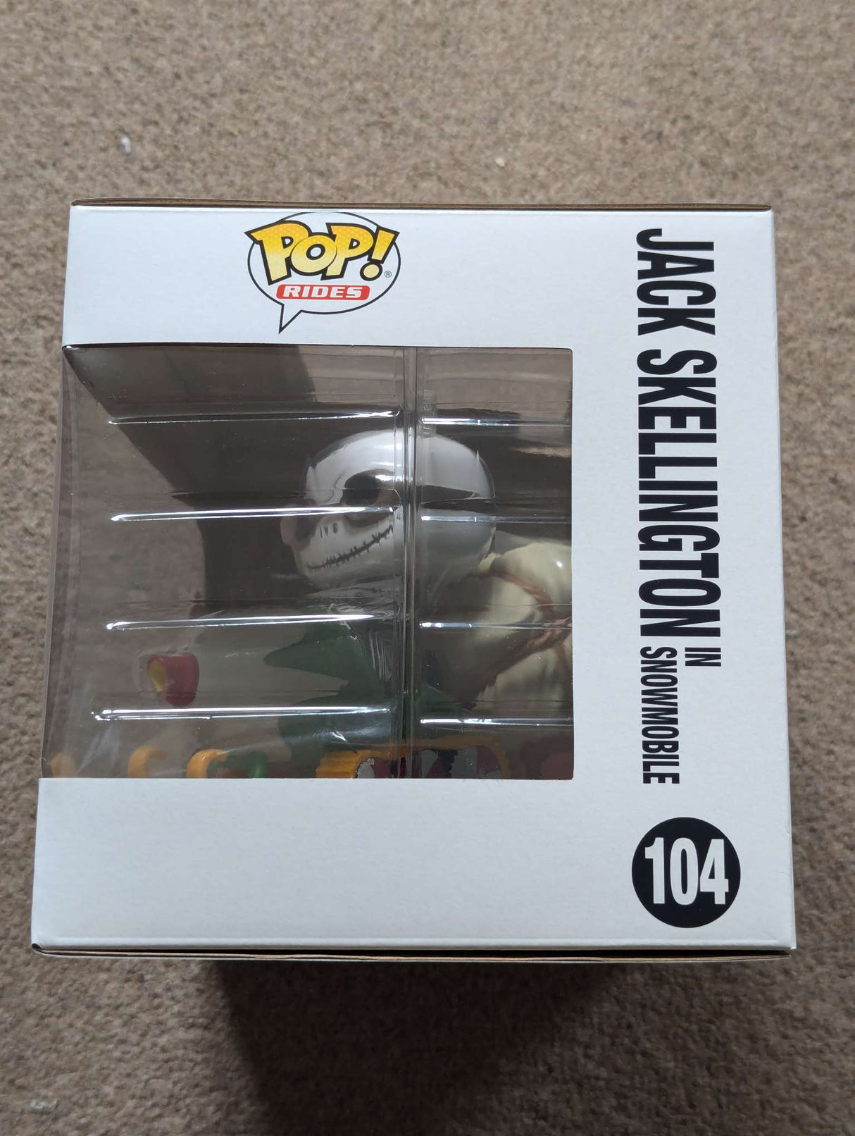Damaged Box | Jack with Goggles on Snowmobile | Nightmare Before Christmas | Funko Pop Rides #104