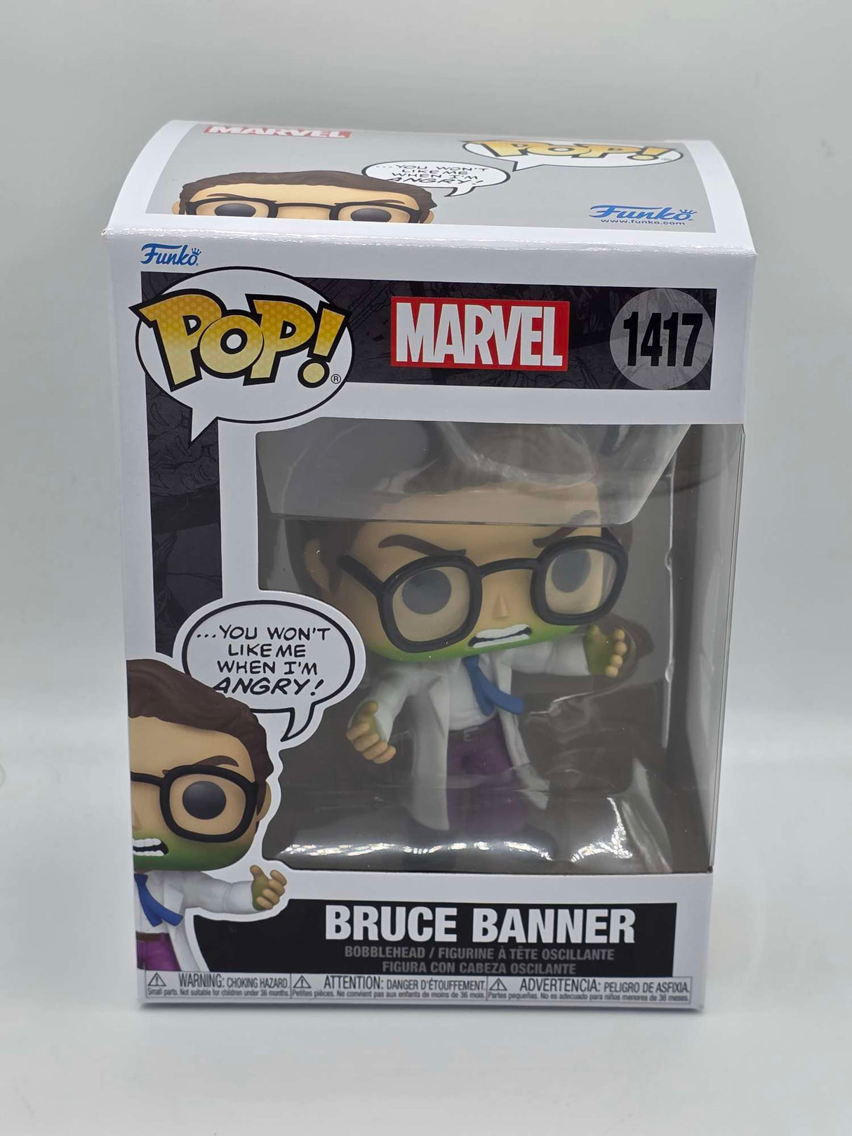 BRUCE BANNER (DON'T MAKE ME ANGRY QUOTE) | Funko Pop Marvel #1417
