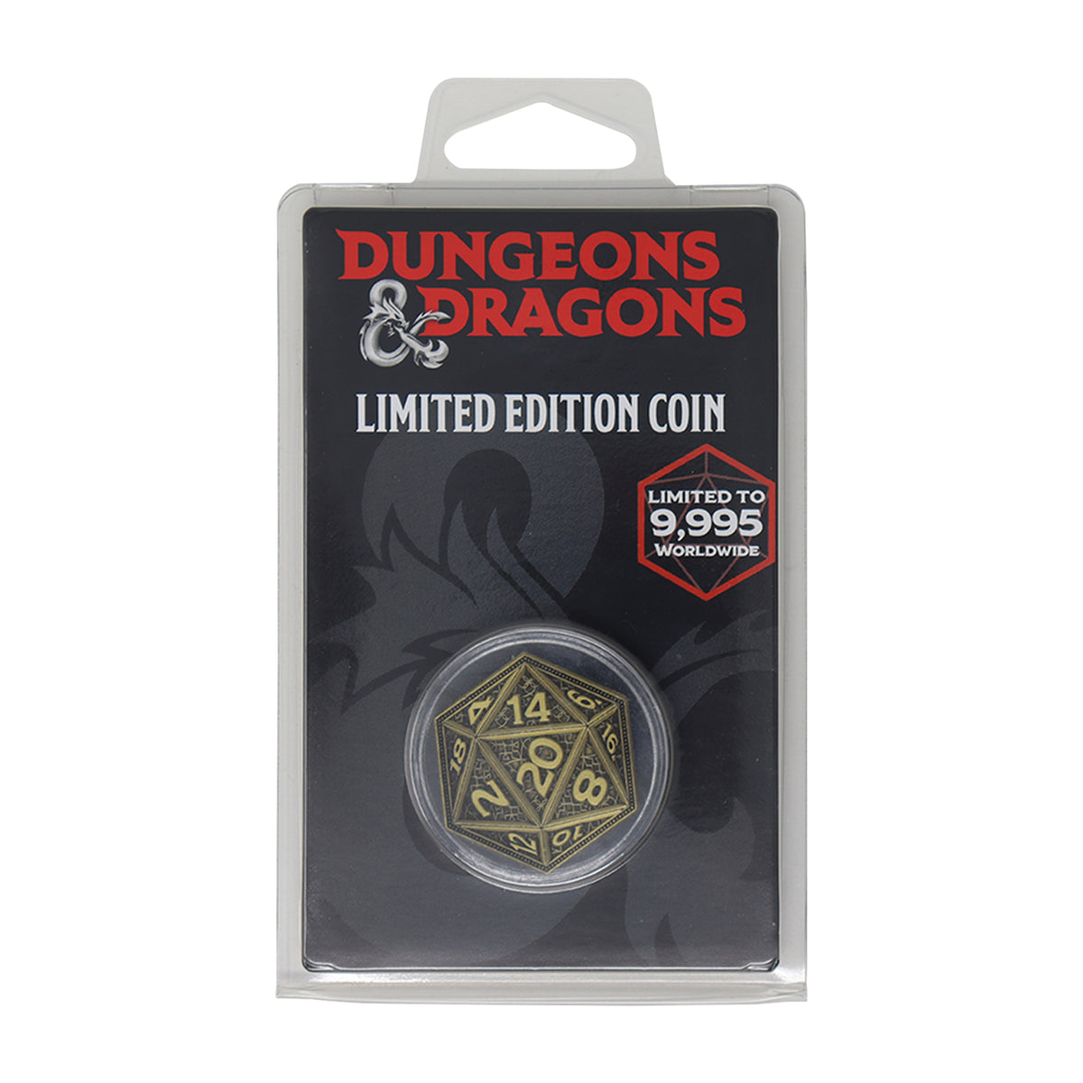 Fanattik Dungeons & Dragons: D20 DIE Limited Edition Embossed Collectable Coin