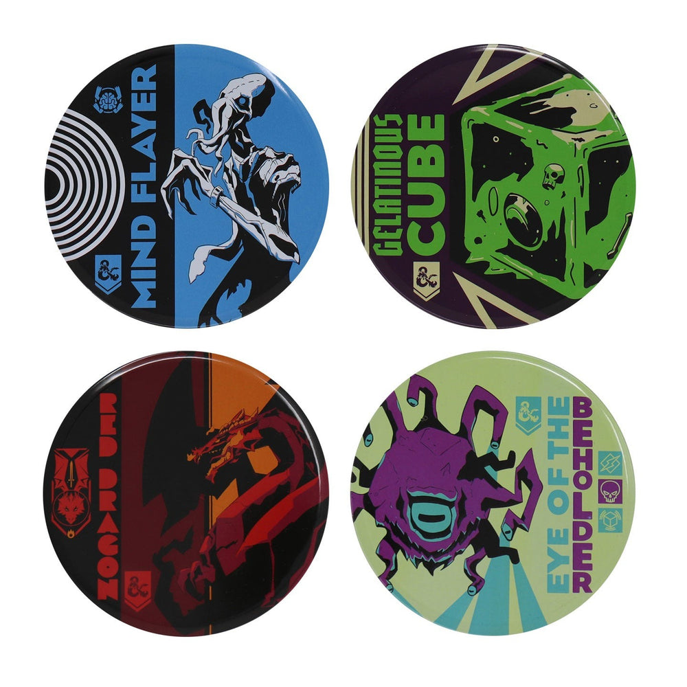 Dungeons & Dragons | Set of 4 Printed Metal Coasters