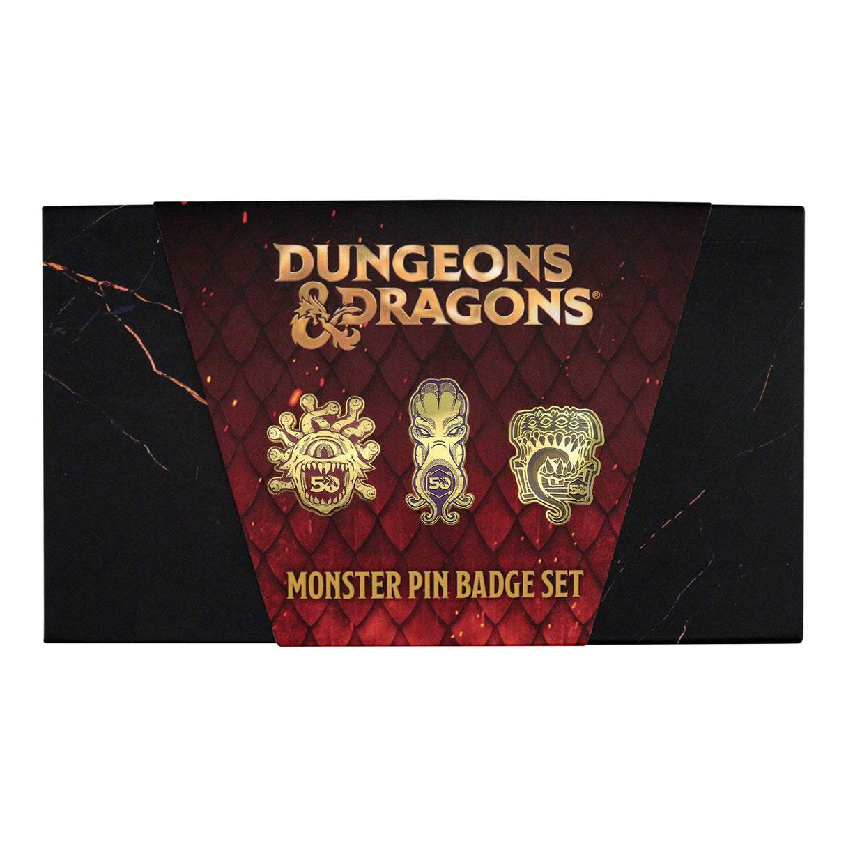 Dungeons & Dragons 50th Anniversary BEHOLDER, MIND FLAYER & MIMIC Limited Edition Pin Badge Set