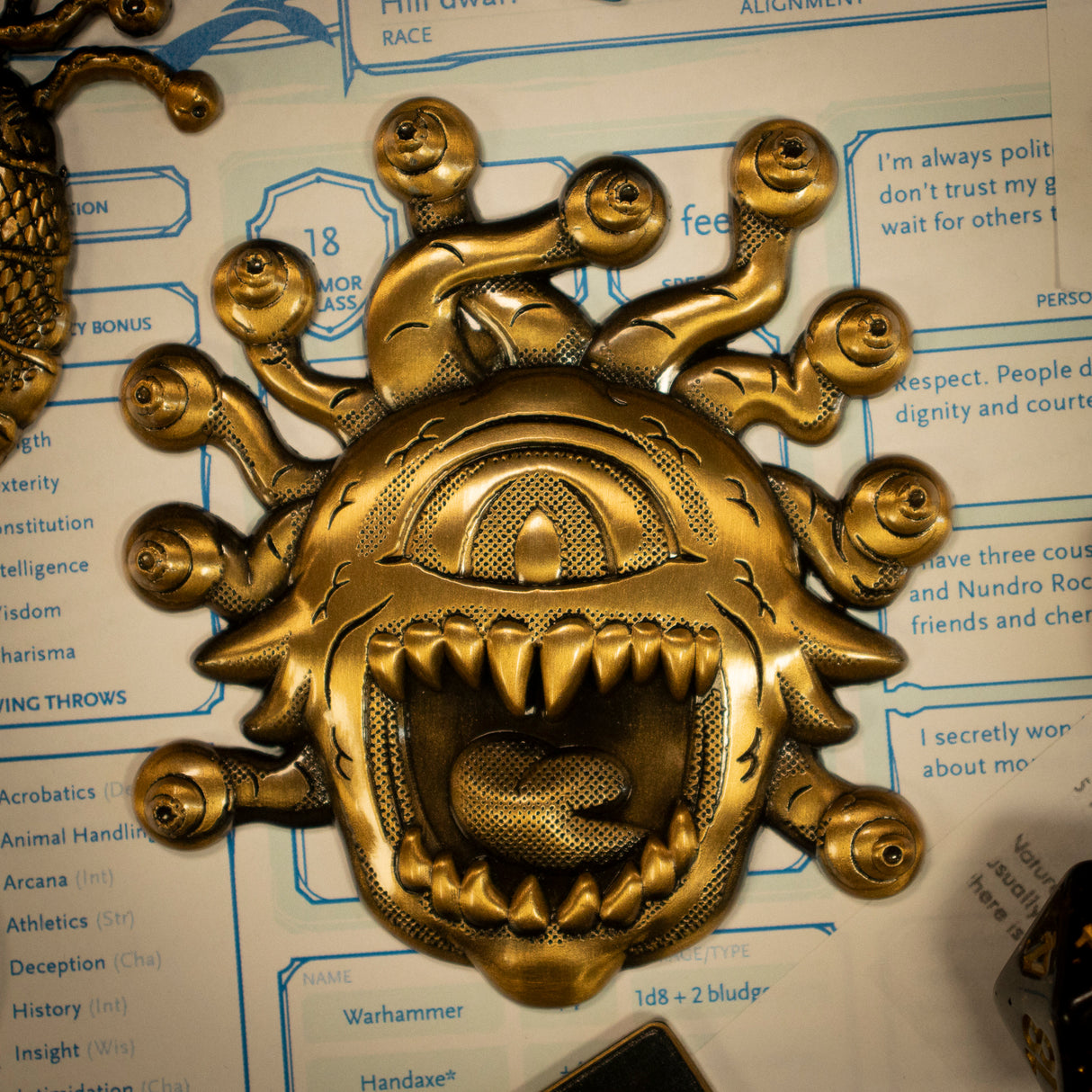 Dungeons & Dragons 50th Anniversary BEHOLDER Limited Edition Twin Medallion Set