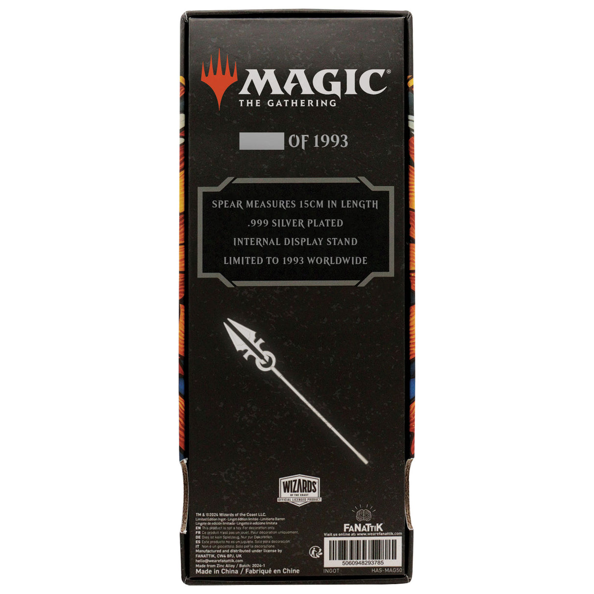 Magic: The Gathering .999 Silver Plated AVACYN Moonsilver Spear Limited Edition Mini Replica