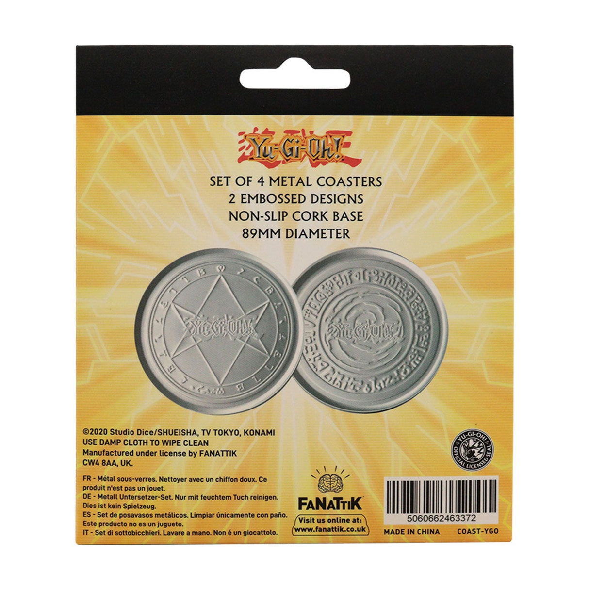 Yu-Gi-Oh! | Set of 4 Embossed Metal Coasters