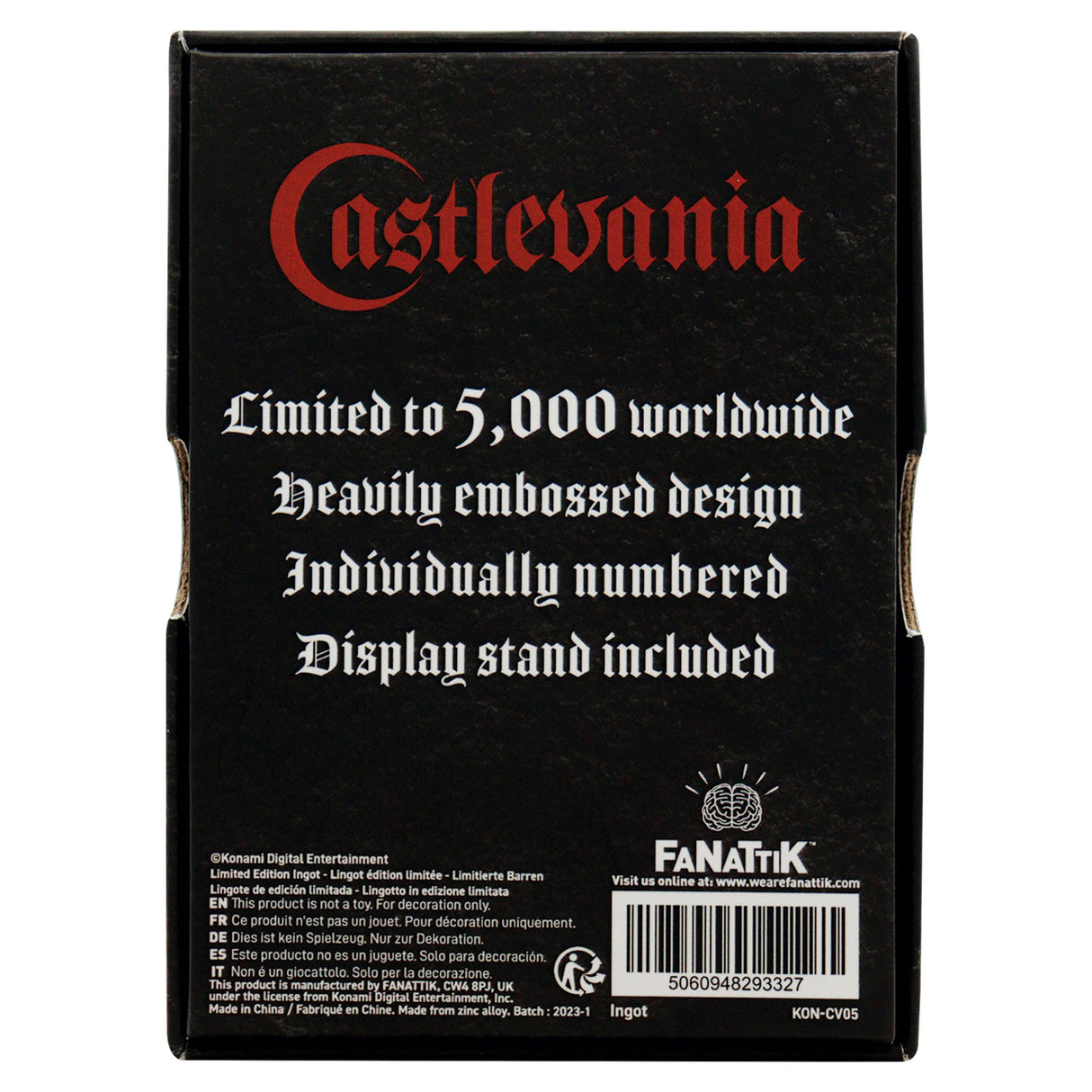 Castlevania Limited Edition DRACULA Collectible Metal Ingot