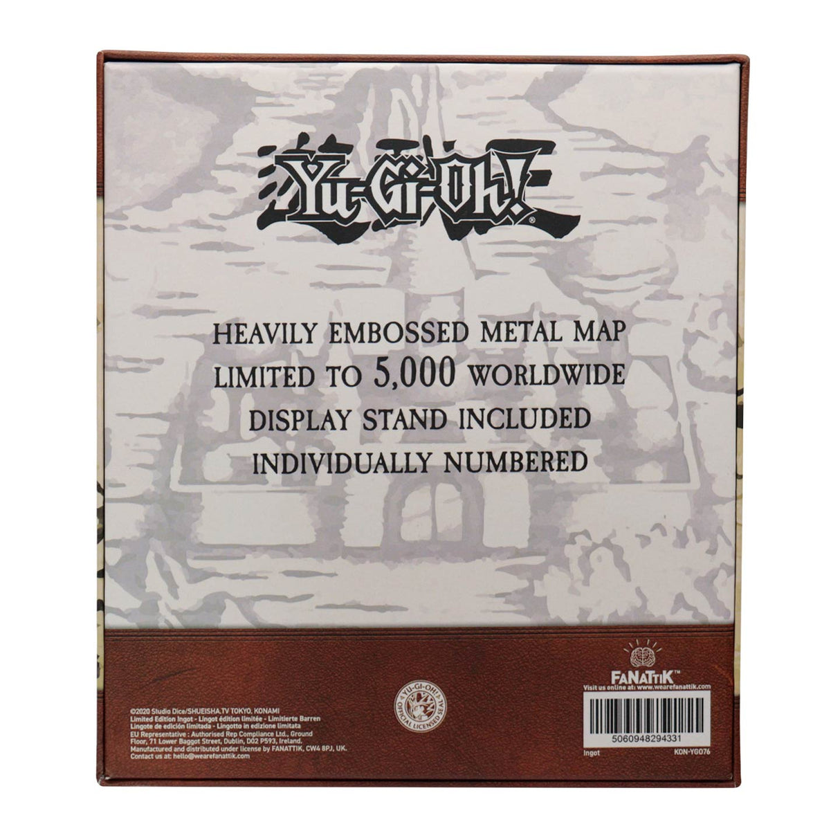 Yu-Gi-Oh! DUELIST KINGDOM Limited Edition Antique Gold Plated Collectible Metal Map