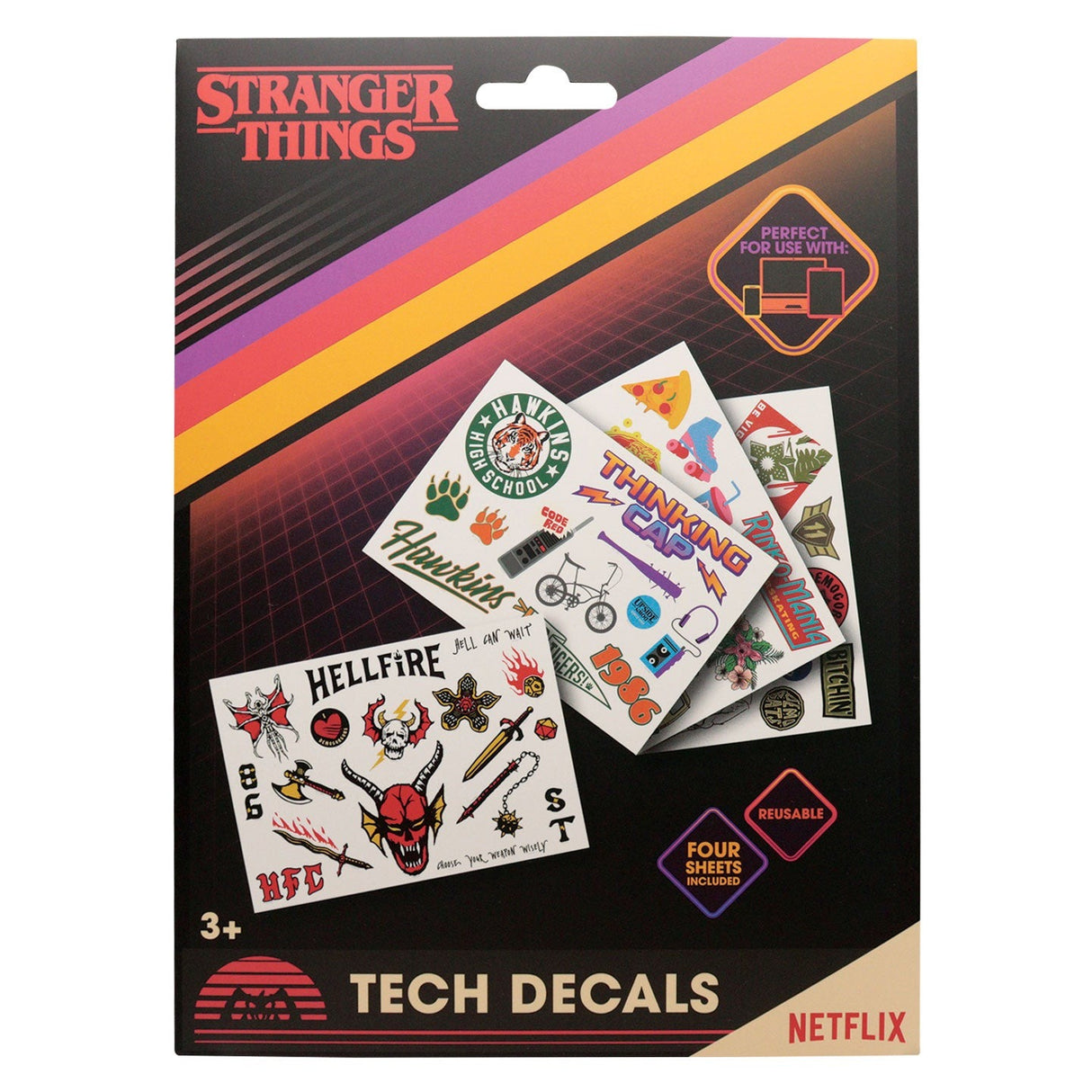 STRANGER THINGS |  Gadget Tech Decals | 4 Sheets
