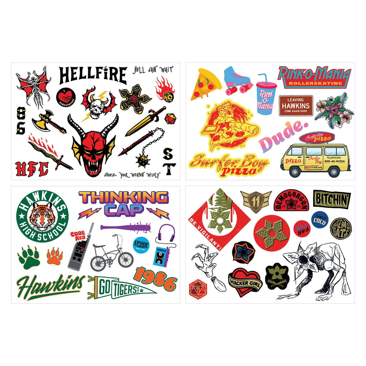 STRANGER THINGS |  Gadget Tech Decals | 4 Sheets