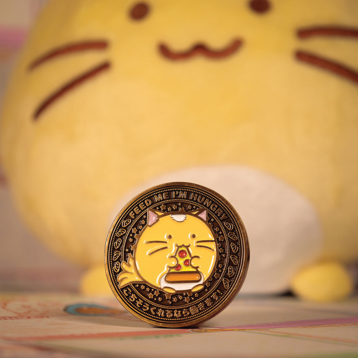Fanattik Fuzzballs TIMMY THE CAT Feed Me I'm Hungry Limited Edition Enamel Coin