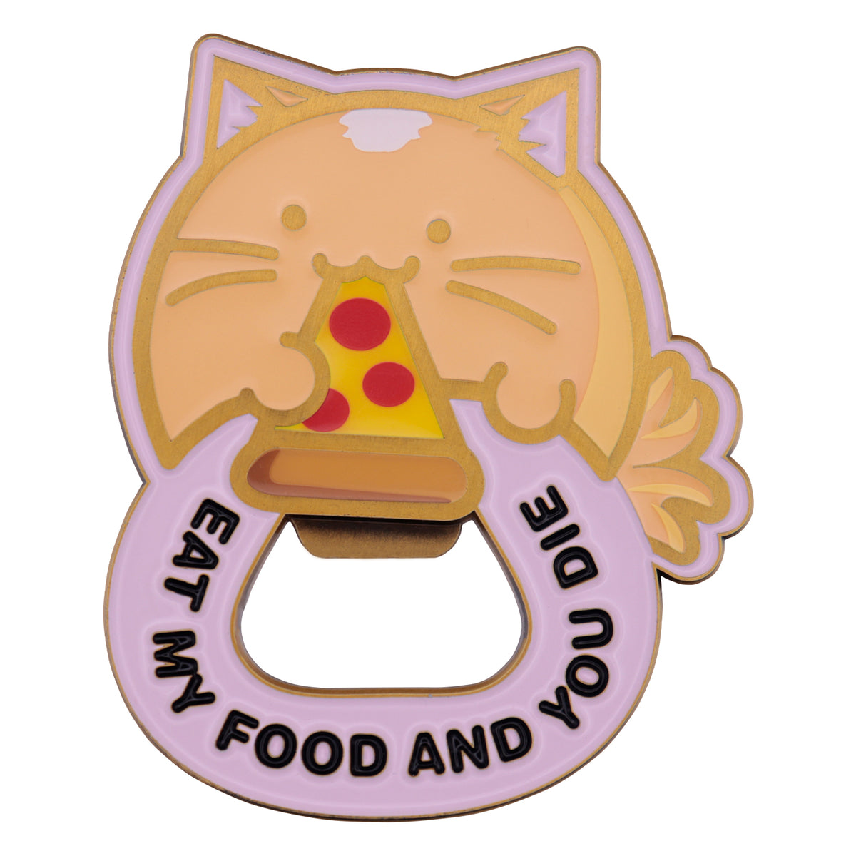 Fanattik Fuzzballs | TIMMY THE CAT Eat My Food Magnetic Metal Bottle Opener