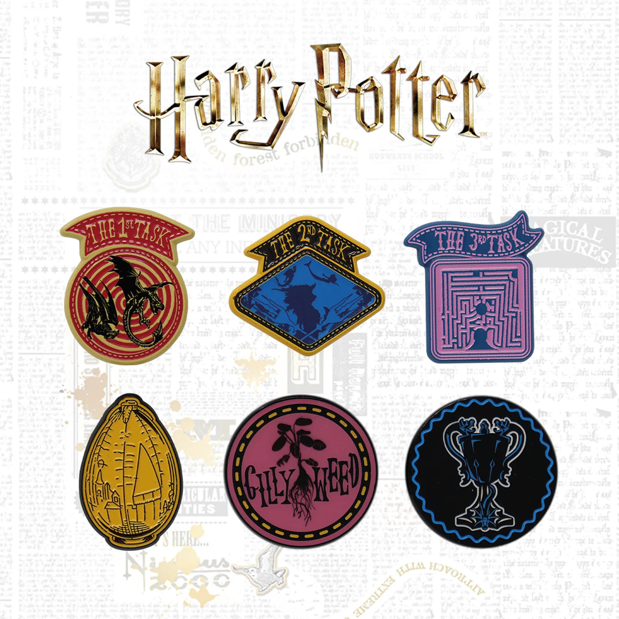 Harry Potter Triwizard Tournament | Set of 6 Pin Badges | Limited Edition