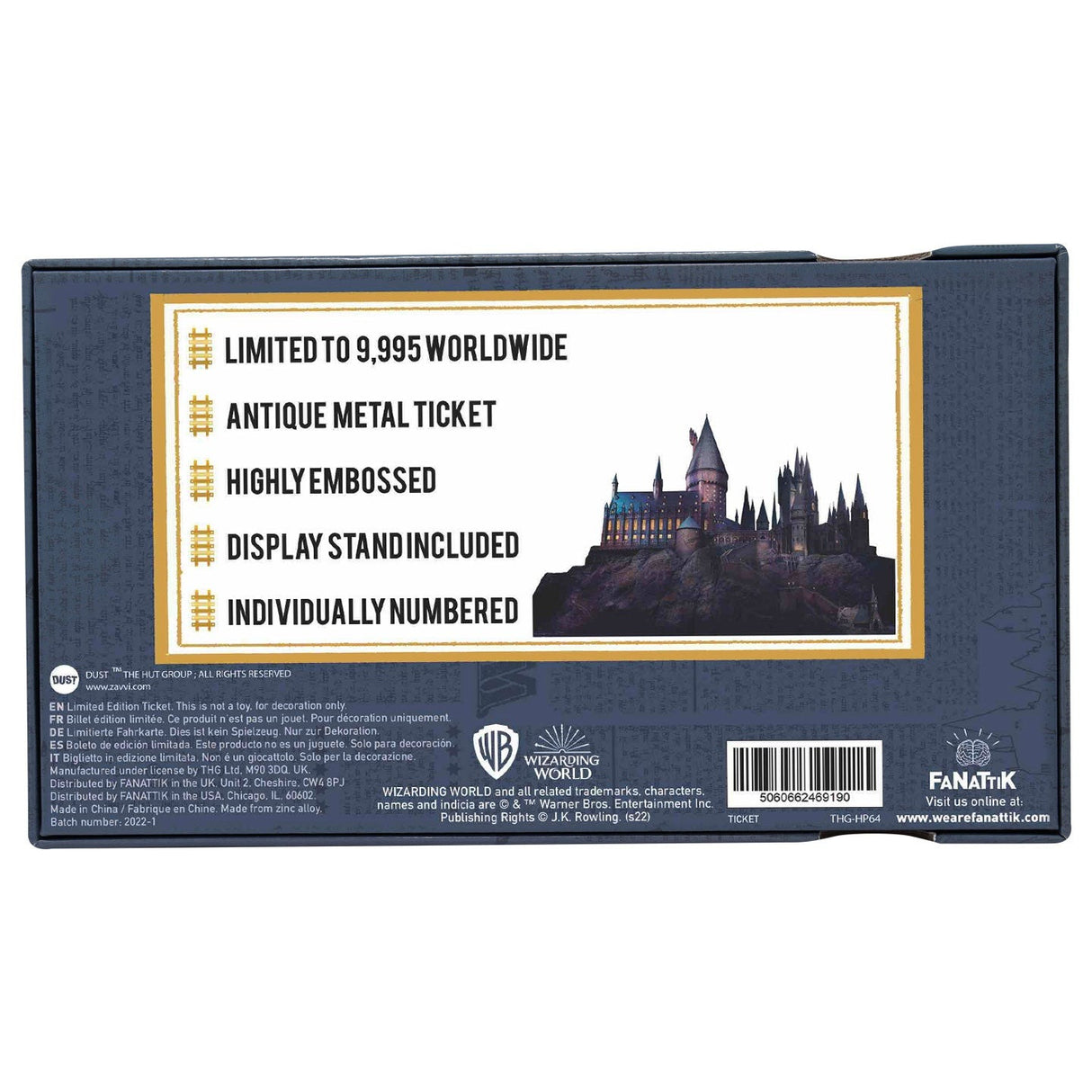 Harry Potter | Hogwarts Express Antique Metal Ticket | Limited Edition