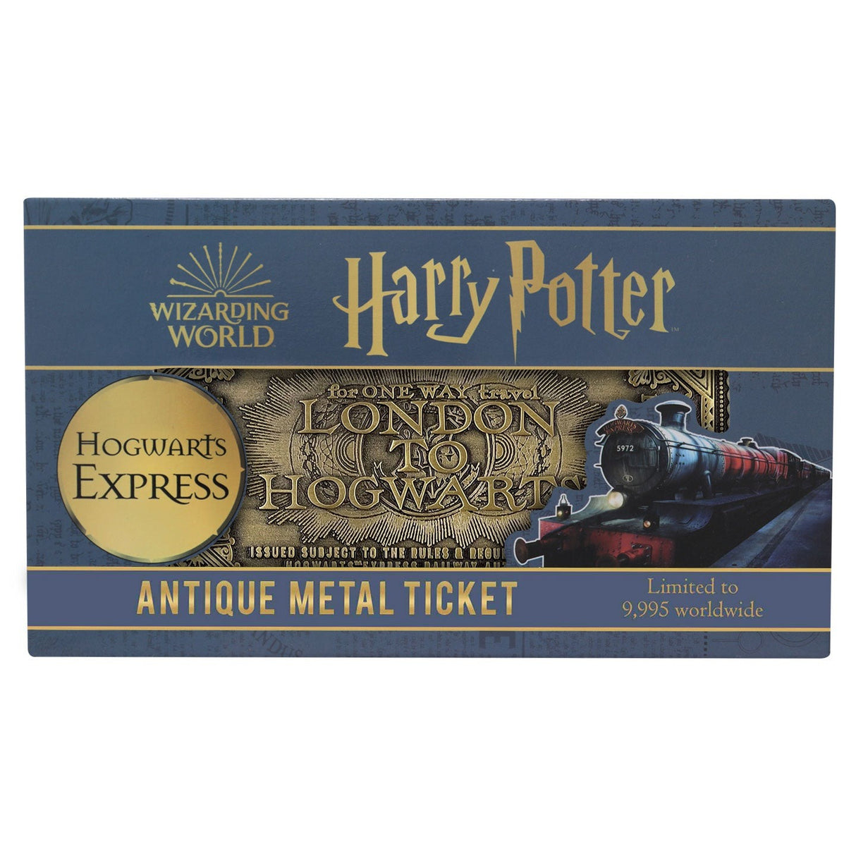 Harry Potter | Hogwarts Express Antique Metal Ticket | Limited Edition