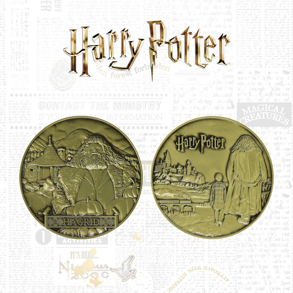 Fanattik Harry Potter: RUBEUS HAGRID Limited Edition Embossed Collectable Coin